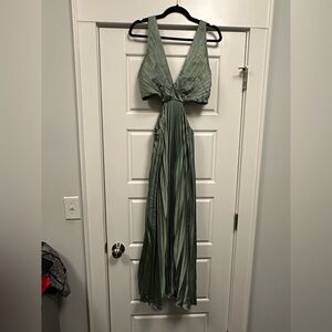 The A&F Giselle Pleated Cutout Maxi Dress